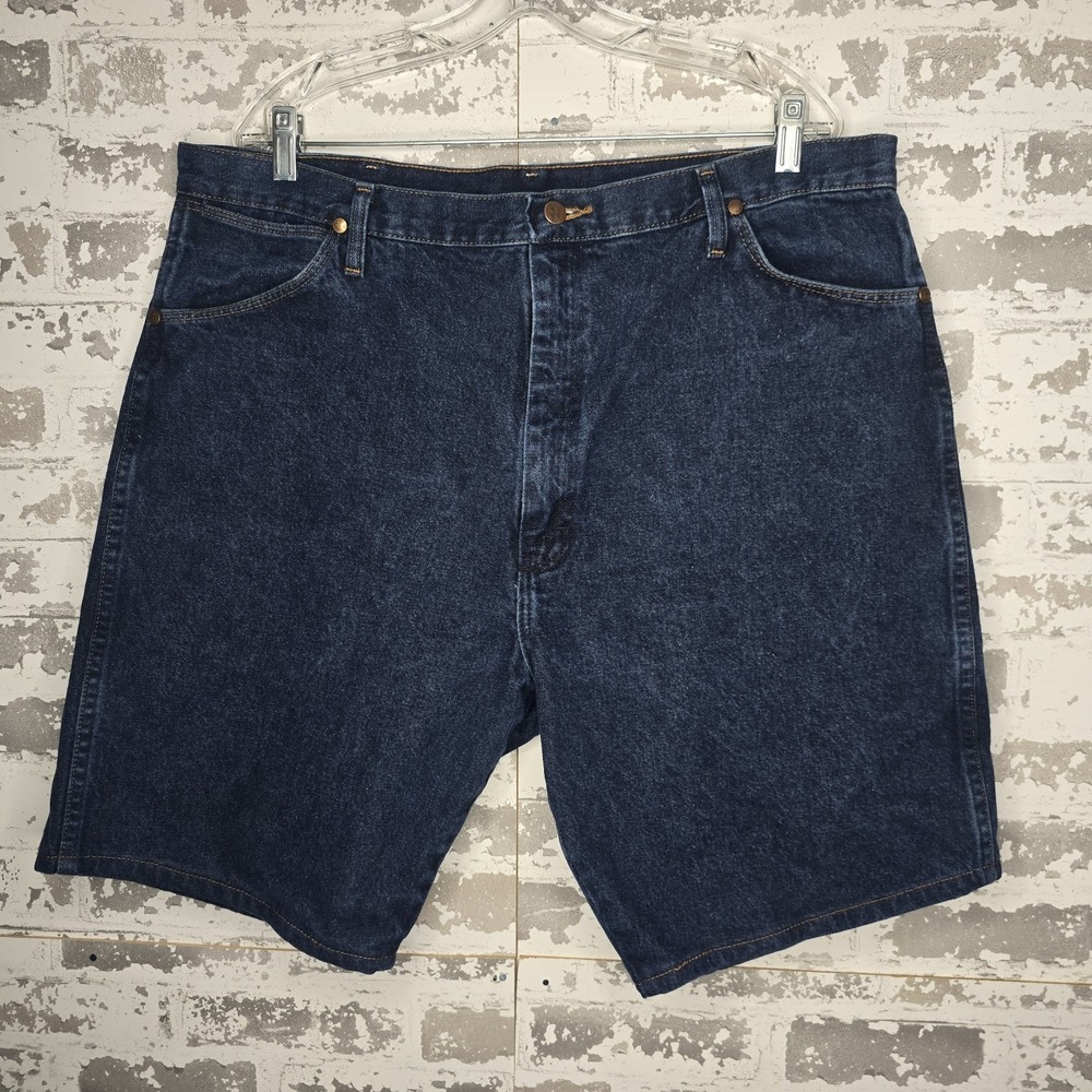 Wrangler Jean Shorts Mens 40 Dark Blue 100%‎ Cotton Cowboy Rodeo Western 13MWZDD